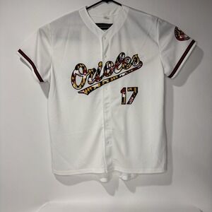 Baltimore Orioles White Baseball Jersey Maryland Flag Adult Size XL